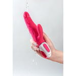 Нереалистичный вибратор Satisfyer Vibes Mr. Rabbit, силикон, красный, 22,1 см.