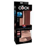 Фаллоимитатор на присоске King Cock Plus 9 Triple Density Cock with Balls - Flesh